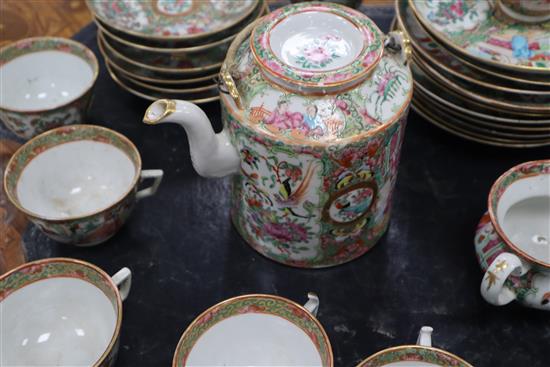 A Chinese Cantonese teaset